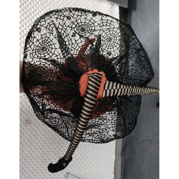 Primitive Folk Art Pumpkin‎ Head Doll Halloween Fall Witch Shelf Sitter Autumn - Picture 8 of 9